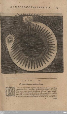 Caput III. De tribus prioribus creationis diebus.