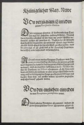Von verzügigen Einreden genant Exceptiones dilatoriae.