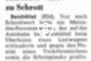 [Name maskiert] zu Schrott