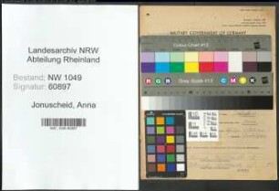 Entnazifizierung Anna Jonuscheid , geb. 28.07.1901 ()