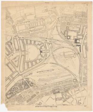 Wettbewerb zur Bebauung des Inneren Rayons, Köln: Grundplan in 5 Teilen 1:2500