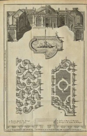 Abb. 12: C. Parterre de Pieces Coupées et D. Parterre de Gazon Comparti