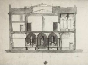 Stoke-upon-Trent, Entwurf für eine Pottery School (Töpferschule): Querschnitt