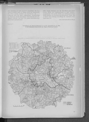 Karte 3: Entwicklung der Wohnbevölkerung 31.12.1971 gegenüber 31.12.1961 in den Stadtteilen/Gemeinden der Region Hamburg/ Umland - Computerkarte Regionaldatei