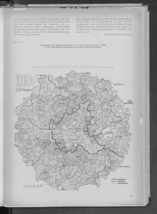 Karte 3: Entwicklung der Wohnbevölkerung 31.12.1971 gegenüber 31.12.1961 in den Stadtteilen/Gemeinden der Region Hamburg/ Umland - Computerkarte Regionaldatei