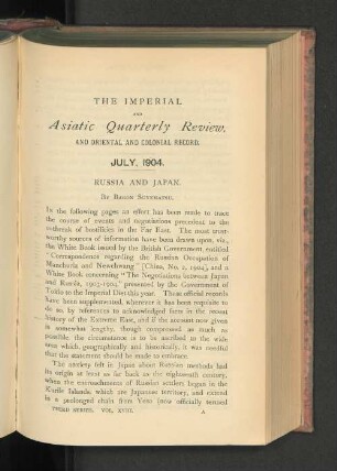 Vol. XVIII, Nr. 35. July, 1904.