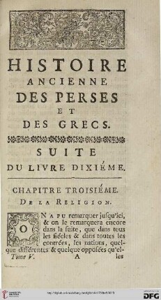 Chapitre troisième: De la religion
