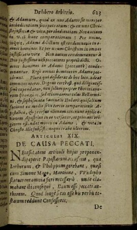 Articulus XIX. De Causa Peccati.
