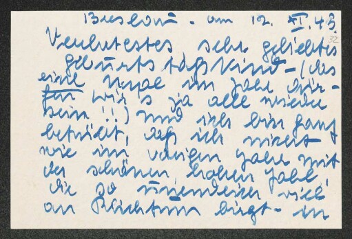 Brief von Elfriede Grundmann an Gerhart Hauptmann