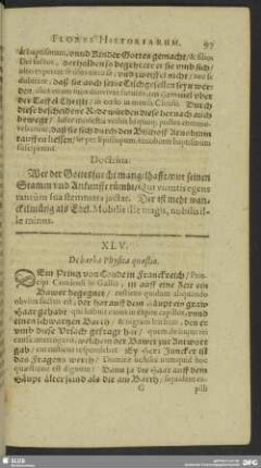 XLV. Debarba Phsyica quaestio