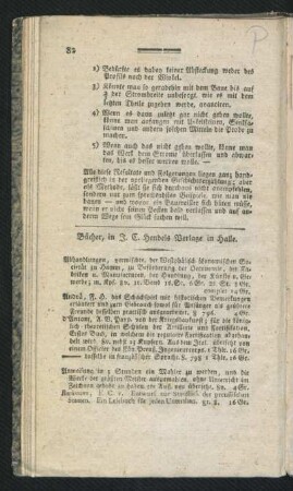Bücher, in J. C. Hendels Verlage in Halle