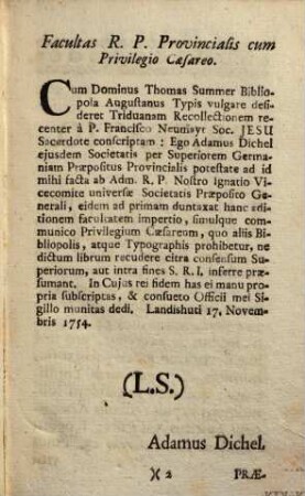 Exterminium Acediae : Fructus Exhortationis Domini Nostri Jesu Christi ... ; Triduo Expensae Et Explicatae In Oratorio Mariano Congregationis Latinae Augustanae ...
