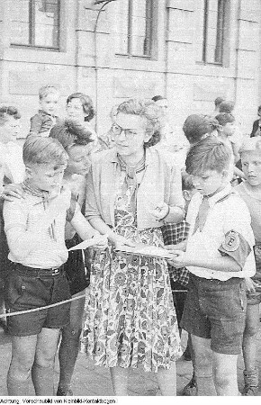 Dresden. Pionierorganisation "Ernst Thälmann". II. Pioniertreffen, Vorbereitung, 1955