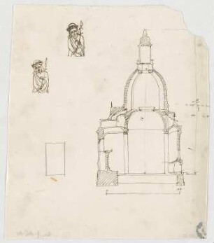 Thiersch, Friedrich von; nicht bestimmbare Blätter - Kapelle (Schnitt, Details)