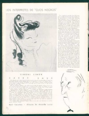 Los intérpretes de "ojos negros" - Simone Simon, Harry Baur