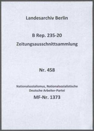 Nationalsozialismus, Nationalsozialistische Deutsche Arbeiter-Partei