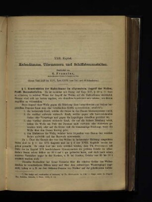 XXII. Kapitel. Hafendämme, Ufermauern und Schiffsbauanstalten.