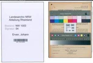 Entnazifizierung Johann Van Erven , geb. 24.03.1896 (Kaufmann)