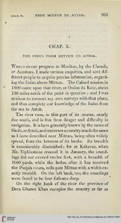 Chapter X: The Indus from Mittun to Attok