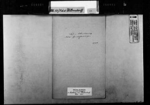 Korrespondenz des Staatsministers Freiherr von Blittersdorf mit dem bayerischen Geschäftsträger von Obercamp