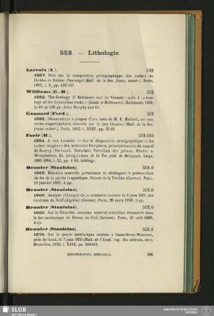 552. - Lithologie