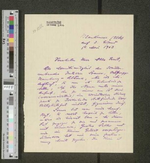 Brief an Otto Ernst