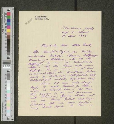 Brief an Otto Ernst