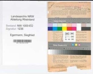Entnazifizierung Siegfried Egermann, geb. 19.03.1900 (Dreher)