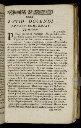Ratio Docendi Pueros Comoedias Terentianas