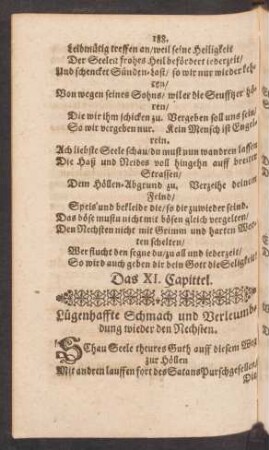 Das XI. - XVI. Capitel.