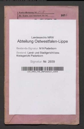 Erblasser: Aschoff, Clara: