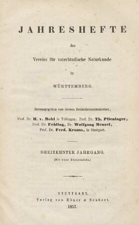 Dreizehnter Jahrgang