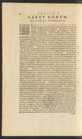 Caput Nonum. De Pacto Operarum.