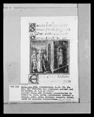 Stundenbuch aus Amboise — Christus wird ins Gefängnis geführt und Christus im Kerker, Folio 94
