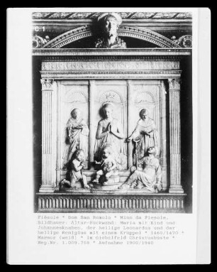 Maria mit Kind und Johannesknaben, Heiliger Leonardus, Heiliger Remigius mit einem Krüppel