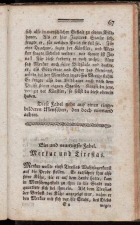 Ein und neunzigste Fabel. - Hunderte Fabel.