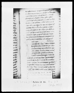 Augustinus, Enarrationes in Psalmos 51-100 — Initiale I, Folio 70 recto