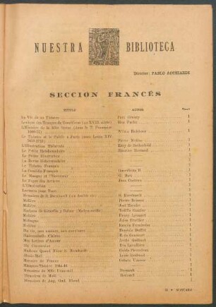 Nuestra biblioteca : Sección francés