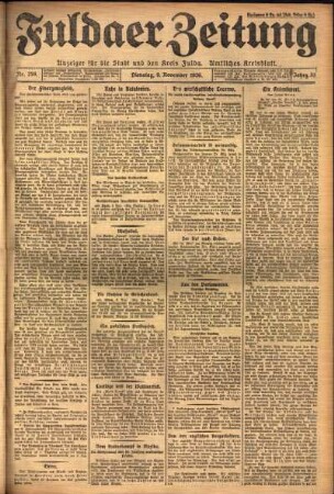 Ausgabe vom Dienstag, den 09. November 1926.