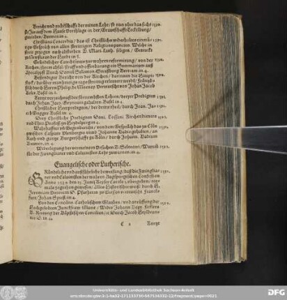 Euangelische oder Lutherische.