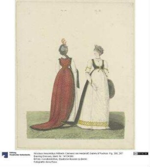 Gallery of Fashion: Fig. 286, 287: Evening Dresses
