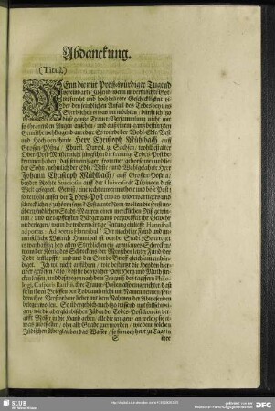 Abdankung : Abdanckung