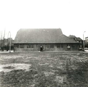 Cottbus, Sielower Straße 37. Sorbische Oberschule (ehemalige Lehrerbildungsanstalt; 1910, Erweiterung 1929), Turnhalle