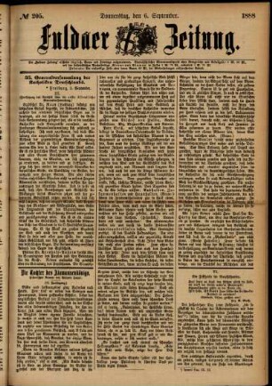 Ausgabe vom Donnerstag, den 06. September 1888.