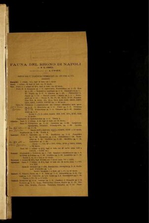 [4], [5], Index: Fauna Del Regno Di Napoli Ossia Enumerazione Di Tutti Gli Animali Che Abitano Le Diverse Regioni Di Questo Regno E Le Acque Che Le Bagnano. [4]. [Animali Raggiati]. [5]