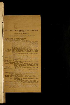 [4], [5], Index: Fauna Del Regno Di Napoli Ossia Enumerazione Di Tutti Gli Animali Che Abitano Le Diverse Regioni Di Questo Regno E Le Acque Che Le Bagnano. [4]. [Animali Raggiati]. [5]