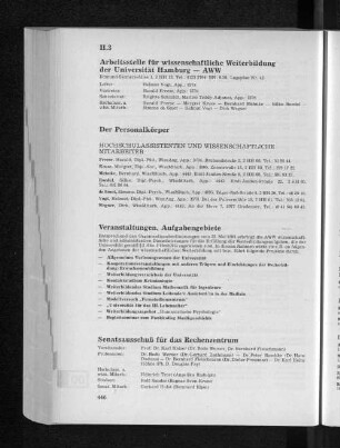 Arbeitsstelle für wissenschaftliche Weiterbildung der Universität Hamburg - AWW