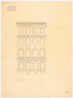 Wohnhausfassade: Ansicht