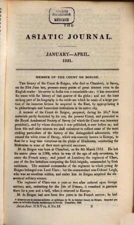 The Asiatic journal and monthly register for British and foreign India, China and Australasia, 4. 1831