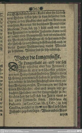 Wieder die Lungensucht